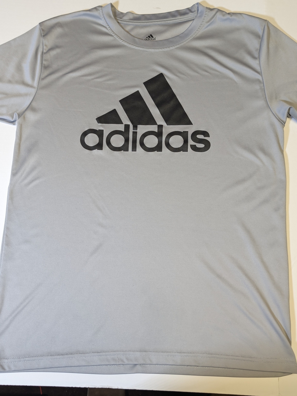 Adidas Men’s Light Gray Logo Performance Tee